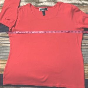 3 for $20 Karen Scott Peach Three Quarter blouse EUC